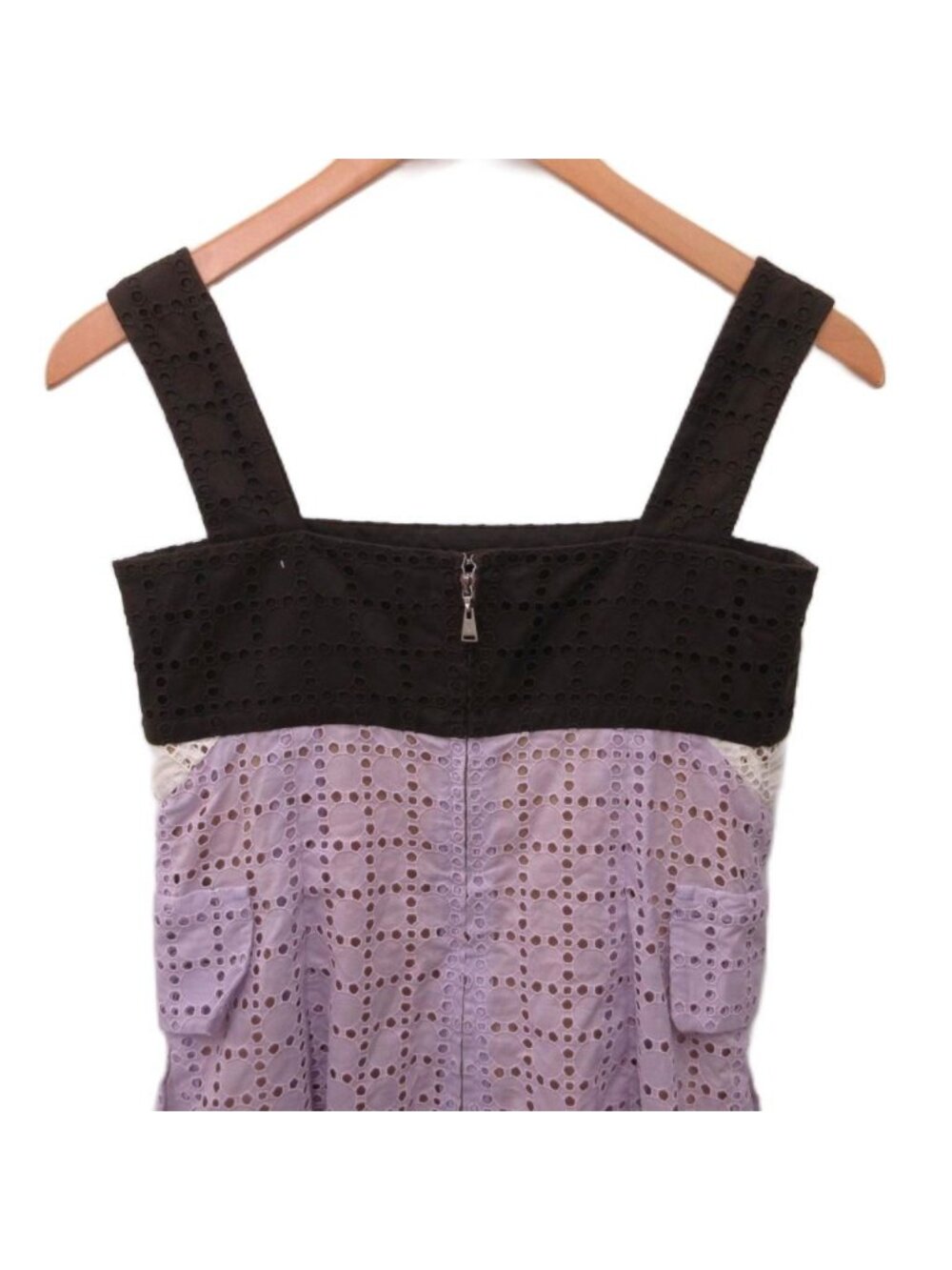 Louis Vuitton Dress Knee-Length Sleeveless Lace Purple XS 34 - Picture 4 of 6